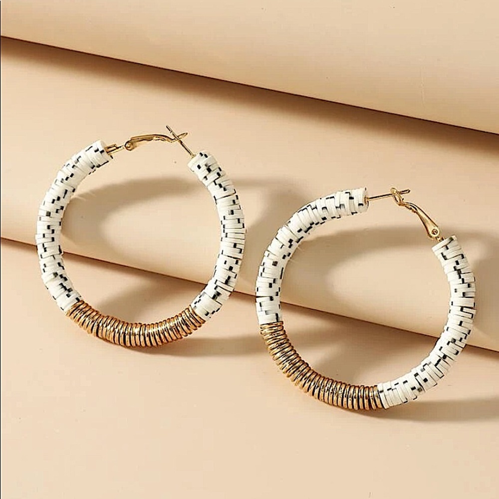 2 FOR $20 Beaded Hoop Earrings - Picture 3 of 4